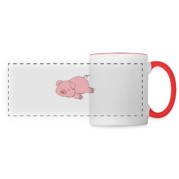 Pig Chill - Panoramatasse - Weiß/Rot - Vorne