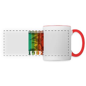 Großartig seit 1982 - Panoramatasse - Weiß/Rot - Vorne