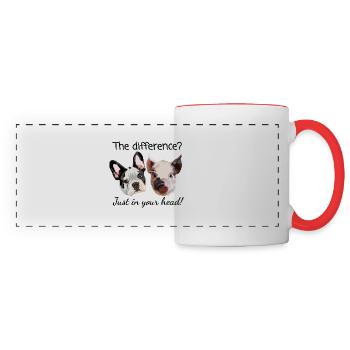 Just in your head- animal welfare - Panoramic Mug - white/red - Front