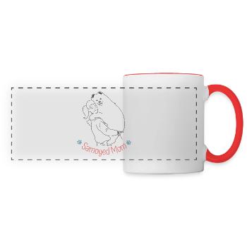 Samoyed Mom - Panoramic Mug - white/red - Front