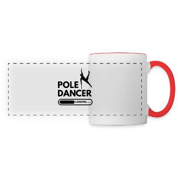 Pole Dancer saying gift dance sport dancing - Panoramic Mug - white/red - Front