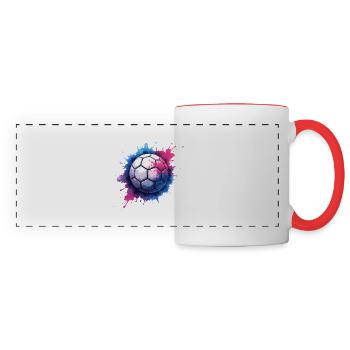 handball geschenkideen - handbälle - Panoramatasse - Weiß/Rot - Vorne