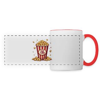 Maïs soufflé de carnaval - Enfants - Mug panoramique contrasté et blanc - blanc/rouge - Devant