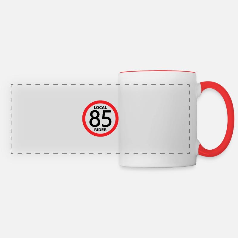 Local Rider 85 - Mug panoramique contrasté et blanc - blanc/rouge