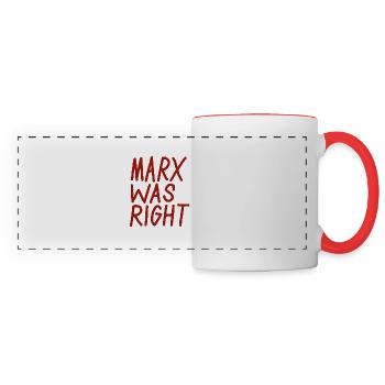 MARX WAS RIGHT - Panoramic Mug - white/red - Front