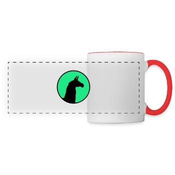 Lama Alpaka Amérique du Sud Amérique latine Faune Inca - Mug panoramique contrasté et blanc - blanc/rouge - Devant