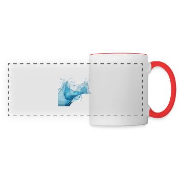 Water splashes! - Panoramic Mug - white/red - Front