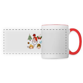 Éléments de Noël - Mug panoramique contrasté et blanc - blanc/rouge - Devant