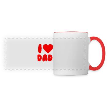 I love Dad - Panoramatasse - Weiß/Rot - Vorne