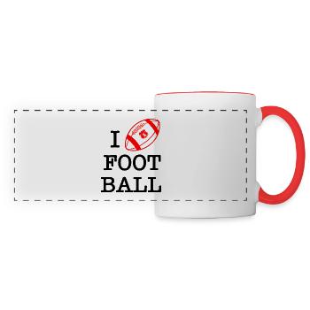 I love football - Panoramic Mug - white/red - Front