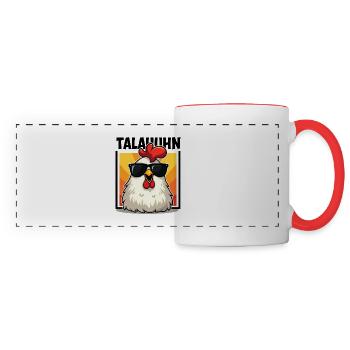 TALAHUHN Lustiger Spruch Meme Deutsch Rap Straße - Panoramatasse - Weiß/Rot - Vorne