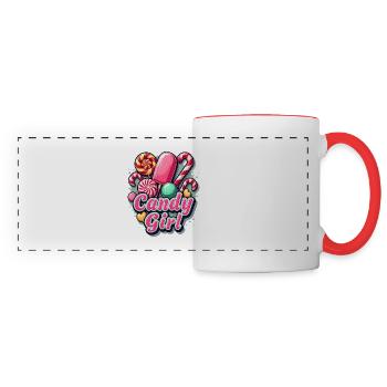 Candy and Girl Candy Lover Carnival - Panoramic Mug - white/red - Front