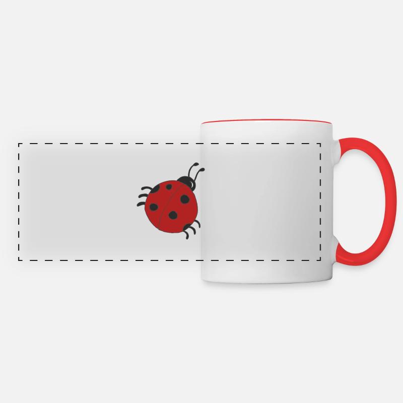 ladybird - Panoramic Mug - white/red
