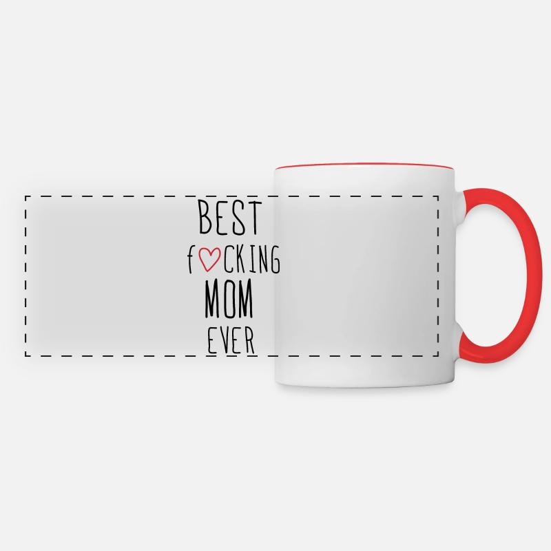 Bestmomever - Panoramic Mug - white/red