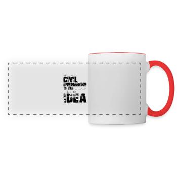 Civil engineering - Panoramic Mug - white/red - Front