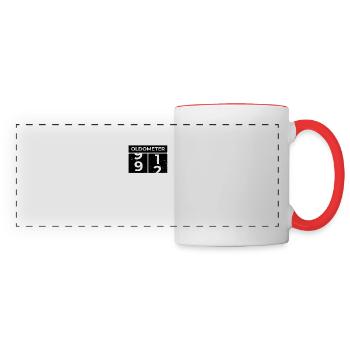 Oldometer 92nd Birthday Funny Slogan Turning 92 - Panoramic Mug - white/red - Front