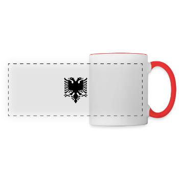 Albanische Flagge Adler Albanien - Panoramatasse - Weiß/Rot - Vorne