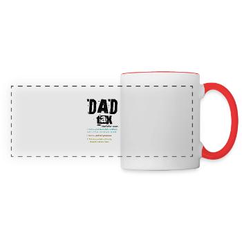 Papa Définition Fiscale Hilarant Papa Taxation Design - Mug panoramique contrasté et blanc - blanc/rouge - Devant