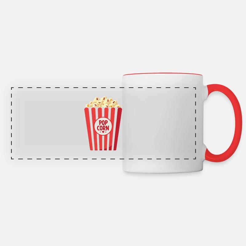 Popcorn Kostüm Fasching - Karneval - Panoramatasse - Weiß/Rot