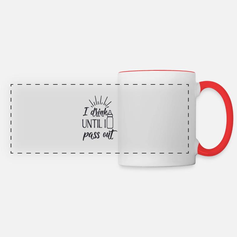 I Drink Until I Pass Out - Panoramic Mug - white/red