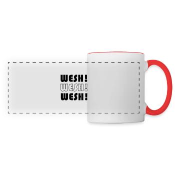 Wesh  Wesh Wesh - Mug panoramique contrasté et blanc - blanc/rouge - Devant