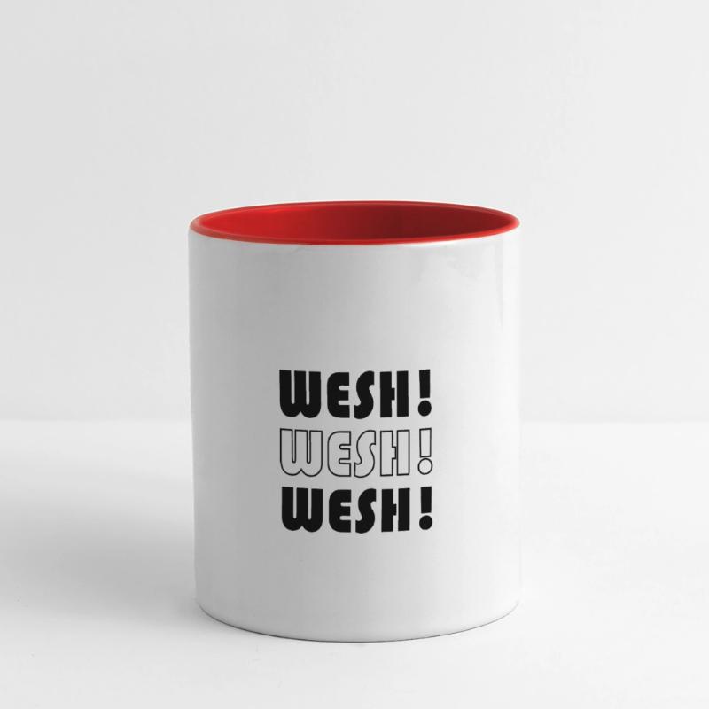 Wesh  Wesh Wesh Mug panoramique contrasté et blanc