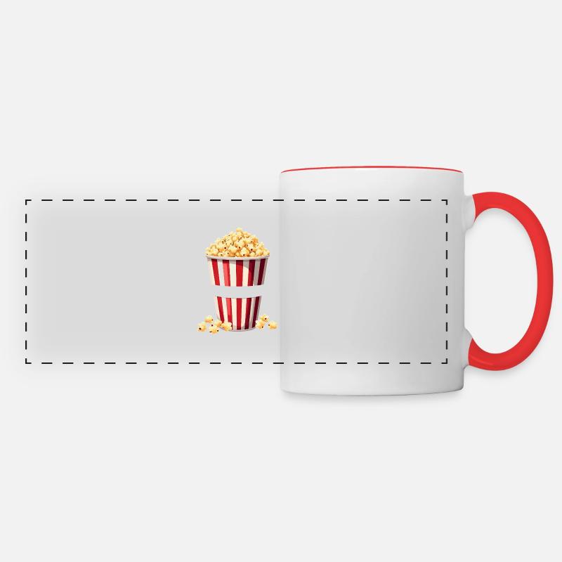 Karneval Popcorn - Kinder Kostüm - Panoramatasse - Weiß/Rot