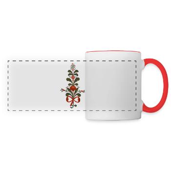 Bouquet from Dalarna - Panoramic Mug - white/red - Front