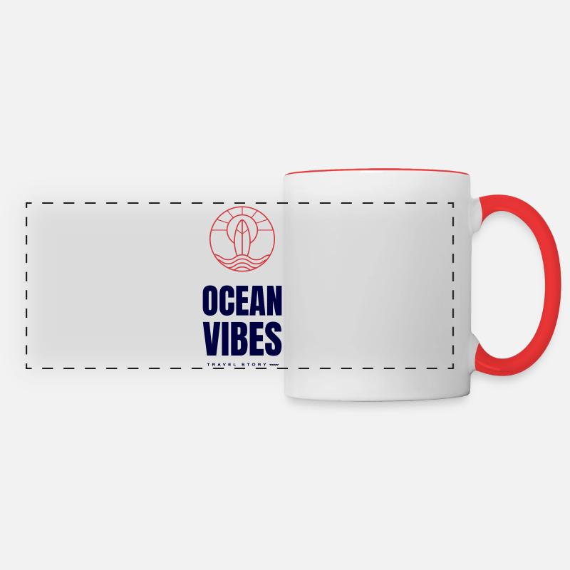 Ocean - Panoramic Mug - white/red