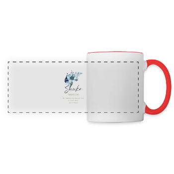 Shukr Gratitude Calligraphy Art - Panoramic Mug - white/red - Front