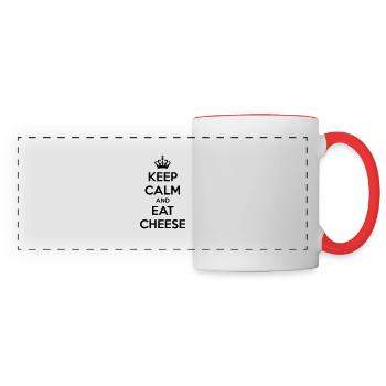 DUTCH KEEP CALM AND EAT CHEESE BLACK - Panoramic Mug - white/red - Front