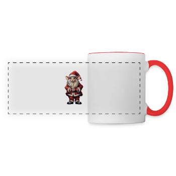 Santa Mouse 🎄🧀 - Panoramic Mug - white/red - Front