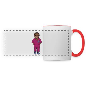 Uskan Selma - Mug panoramique contrasté et blanc - blanc/rouge - Devant