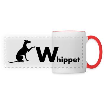 Whippet - Panoramic Mug - white/red - Front