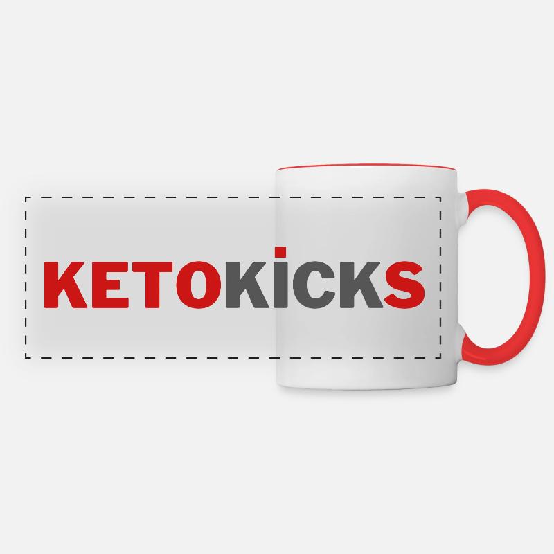 Keto KickS - Panoramic Mug - white/red