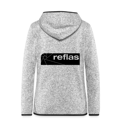 Reflas Clothing Black/Gray - Giacca di pile con cappuccio da donna