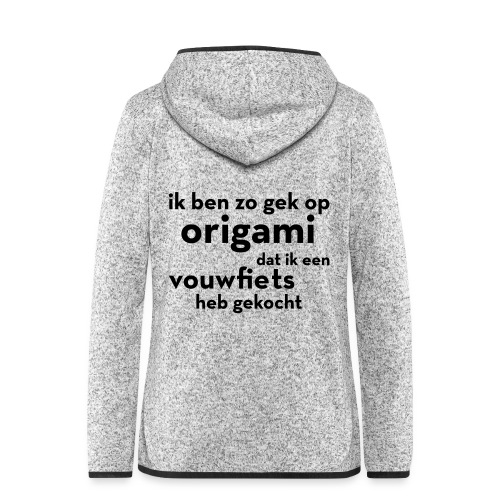 Origami - Vouwfiets - Vrouwen hoodie fleecejack