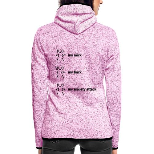 neck back anxiety attack - Women's Hooded Fleece Jacket