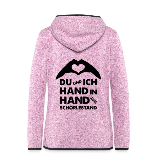 Hand in Hand zum Schorlestand / Gruppenshirt - Frauen Kapuzen-Fleecejacke