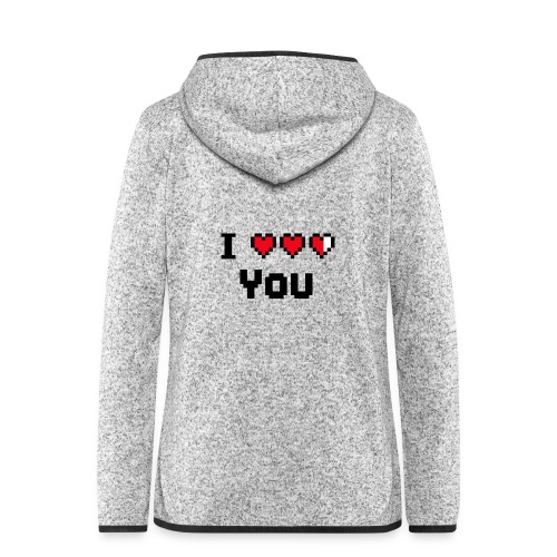 I pixelhearts you - Vrouwen hoodie fleecejack