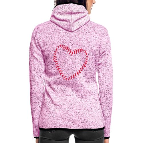 2581172 1029128891 Baseball Heart Of Seams - Women's Hooded Fleece Jacket
