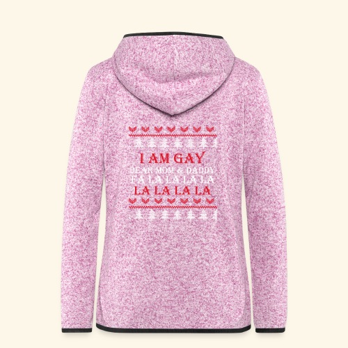 Gay Christmas sweater - Bluza polarowa damska z kapturem