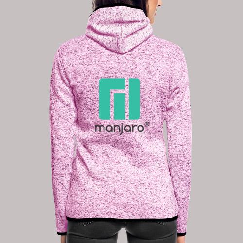 Manjaro logo and lettering - Women's Hooded Fleece Jacket