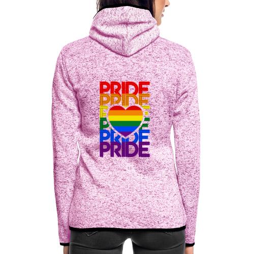 Pride Love Rainbow Heart - Frauen Kapuzen-Fleecejacke