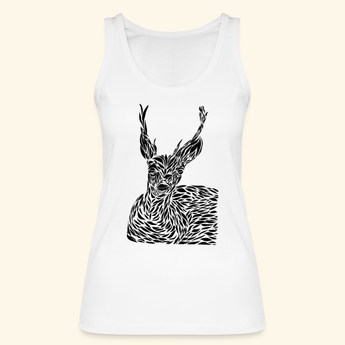 deer black and white - Stanley & Stellan naisten luomutanktoppi