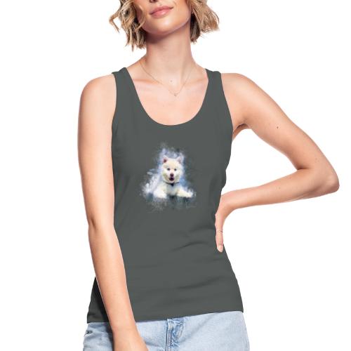 Siberian Husky White Lindo Cachorro -por- Wyll-Fryd - Camiseta de tirantes ecológica mujer de Stanley & Stella