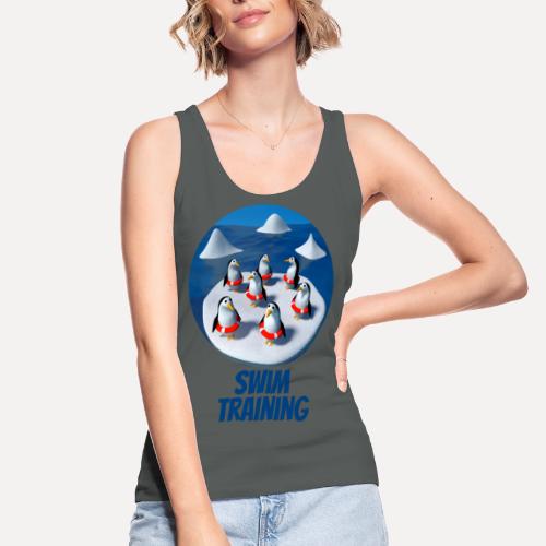 Penguins at swimming lessons - Women's Organic Tank Top by Stanley & Stella