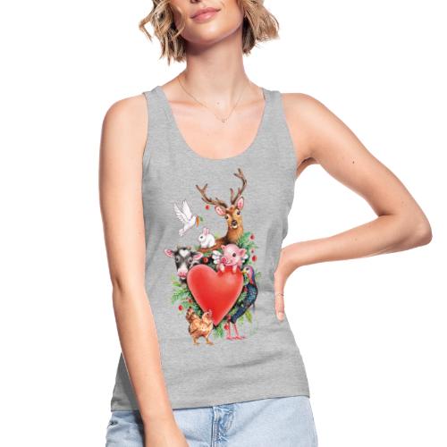 Christmas heart by Maria Tiqwah - Women's Organic Tank Top by Stanley & Stella