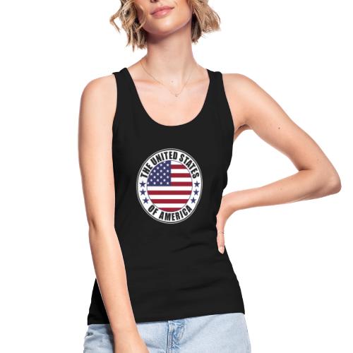 The United States of America - USA flag emblem - Women's Organic Tank Top by Stanley & Stella