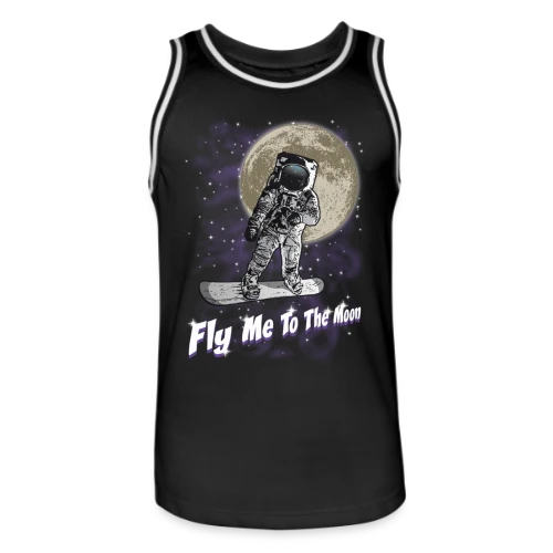 Snowboarder lunaire - Maillot de basket Homme